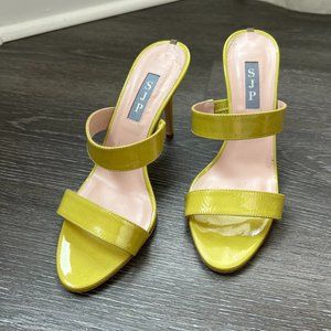 SJP Stiletto Heals - Size 38 - Apple Green Patent Sandles